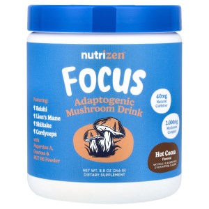NutriZen™, Focus, Adaptogenic Mushroom Drink, Hot Cocoa, 8.8 oz (246 g) NutriZen™, Focus, Adaptogenic Mushroom Drink, Hot Cocoa, 8.8 oz (246 g)