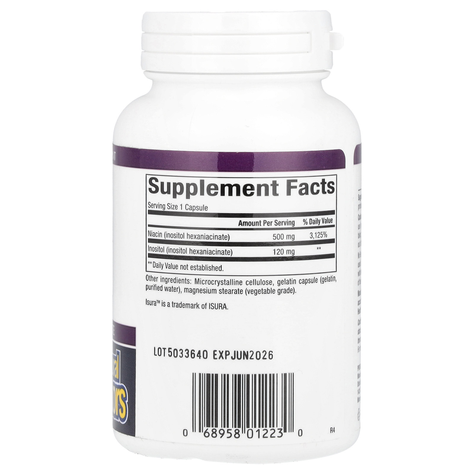 Niacin, No Flush , 500 mg, 90 Capsules