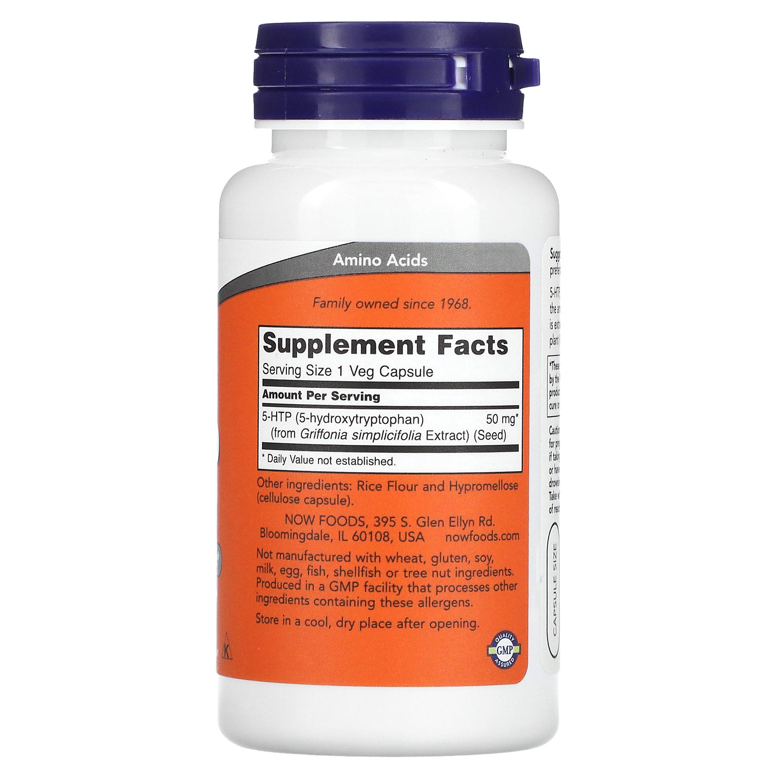 5-HTP, 50 mg, 90 Veg Capsules