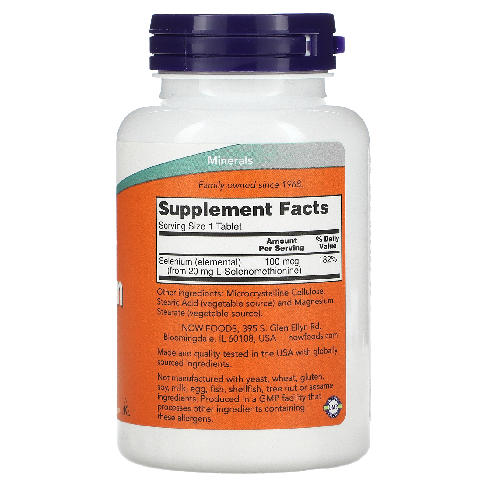 Selenium, 100 mcg, 250 Tablets
