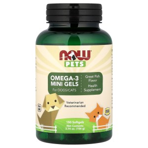 Pets, Omega-3 Mini Gels, For Dogs/Cats, Fish, 150 Softgels, 3.74 oz (106 g) Pets, Omega-3 Mini Gels, For Dogs/Cats, Fish, 150 Softgels, 3.74 oz (106 g)