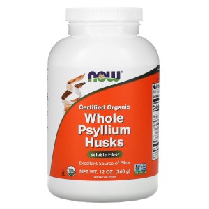 Certified Organic Whole Psyllium Husks, 12 oz (340 g) Certified Organic Whole Psyllium Husks, 12 oz (340 g)