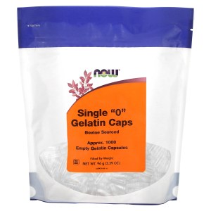 Single “0” Gelatin Caps, Approx. 1,000 Empty Gelatin Capsules, 3.39 oz (96 g) Single “0” Gelatin Caps, Approx. 1,000 Empty Gelatin Capsules, 3.39 oz (96 g)
