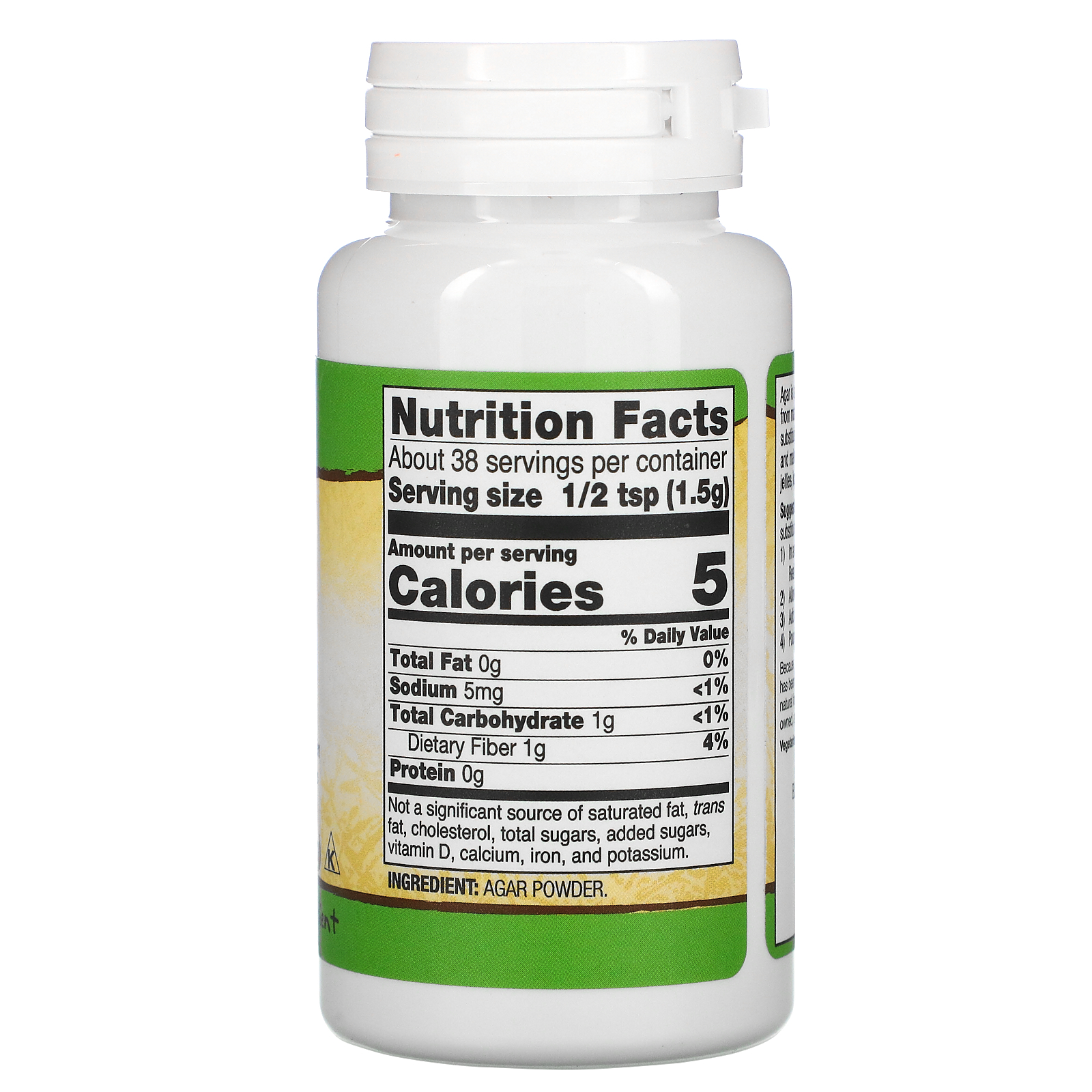 Real Food, Agar Powder, 2 oz (57 g)