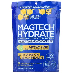 Magtech® Hydrate, Lemon Lime, 14 Stick Packs, 0.36 oz (10.1 g) Each Magtech® Hydrate, Lemon Lime, 14 Stick Packs, 0.36 oz (10.1 g) Each