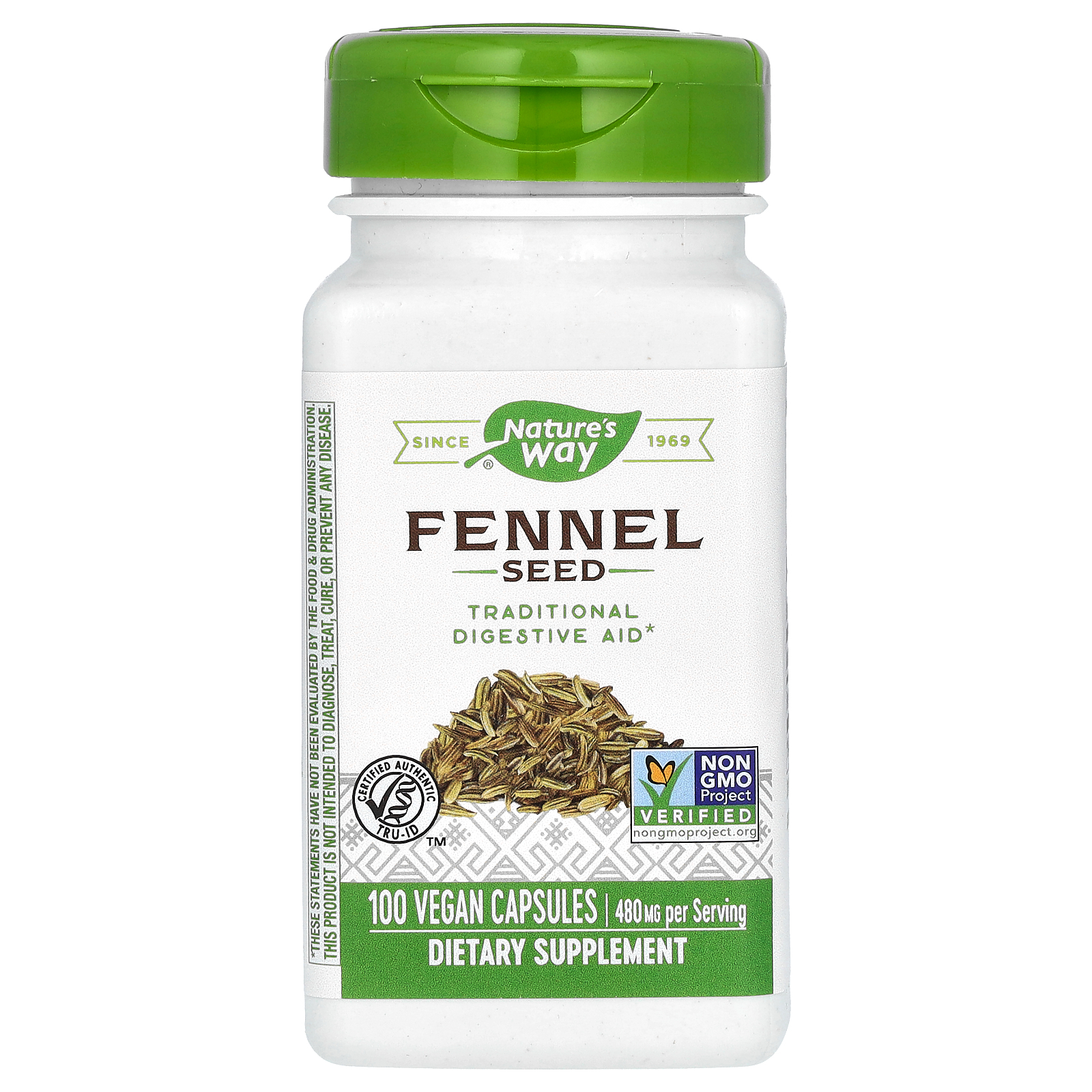 Fennel Seed, 480 mg, 100 Vegan Capsules