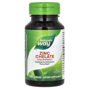Zinc Chelate, 30 mg, 100 Capsules Zinc Chelate, 30 mg, 100 Capsules