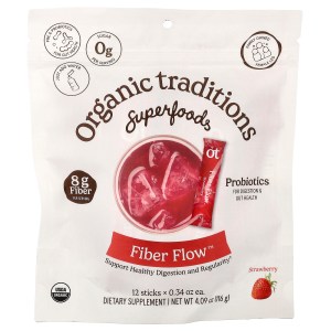 Fiber Flow™, Strawberry, 12 Sticks, 0.34 oz (9.7 g) Each Fiber Flow™, Strawberry, 12 Sticks, 0.34 oz (9.7 g) Each