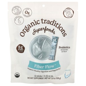 Fiber Flow™, Unflavored, 12 Sticks, 0.32 oz (9 g) Each Fiber Flow™, Unflavored, 12 Sticks, 0.32 oz (9 g) Each