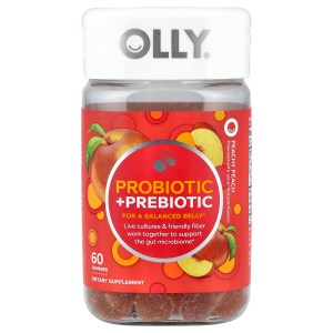 Probiotic + Prebiotic Gummies, Peachy Peach, 60 Gummies Probiotic + Prebiotic Gummies, Peachy Peach, 60 Gummies