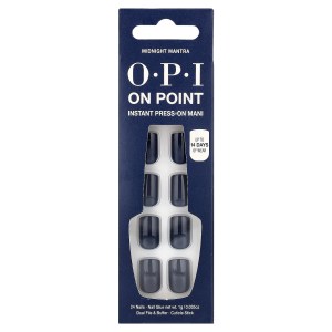 On Point, Instant Press-On Mani, Short Length, Midnight Mantra, 27 Piece Kit On Point, Instant Press-On Mani, Short Length, Midnight Mantra, 27 Piece Kit