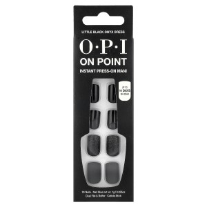 On Point, Instant Press-On Mani, Short Length, Little Black Onyx Dress, 27 Piece Kit On Point, Instant Press-On Mani, Short Length, Little Black Onyx Dress, 27 Piece Kit