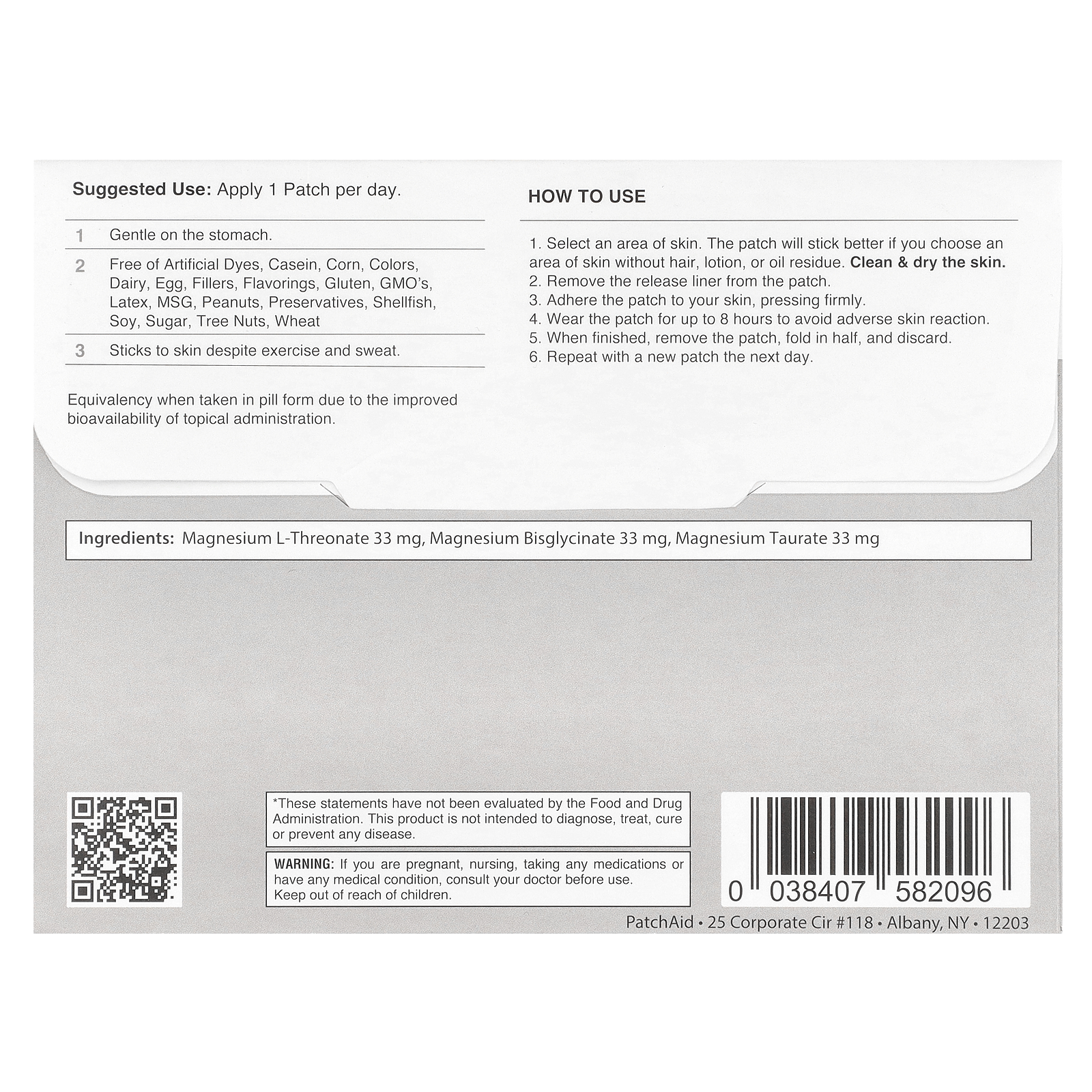 Triple Magnesium Complex Patch, 30 Patches