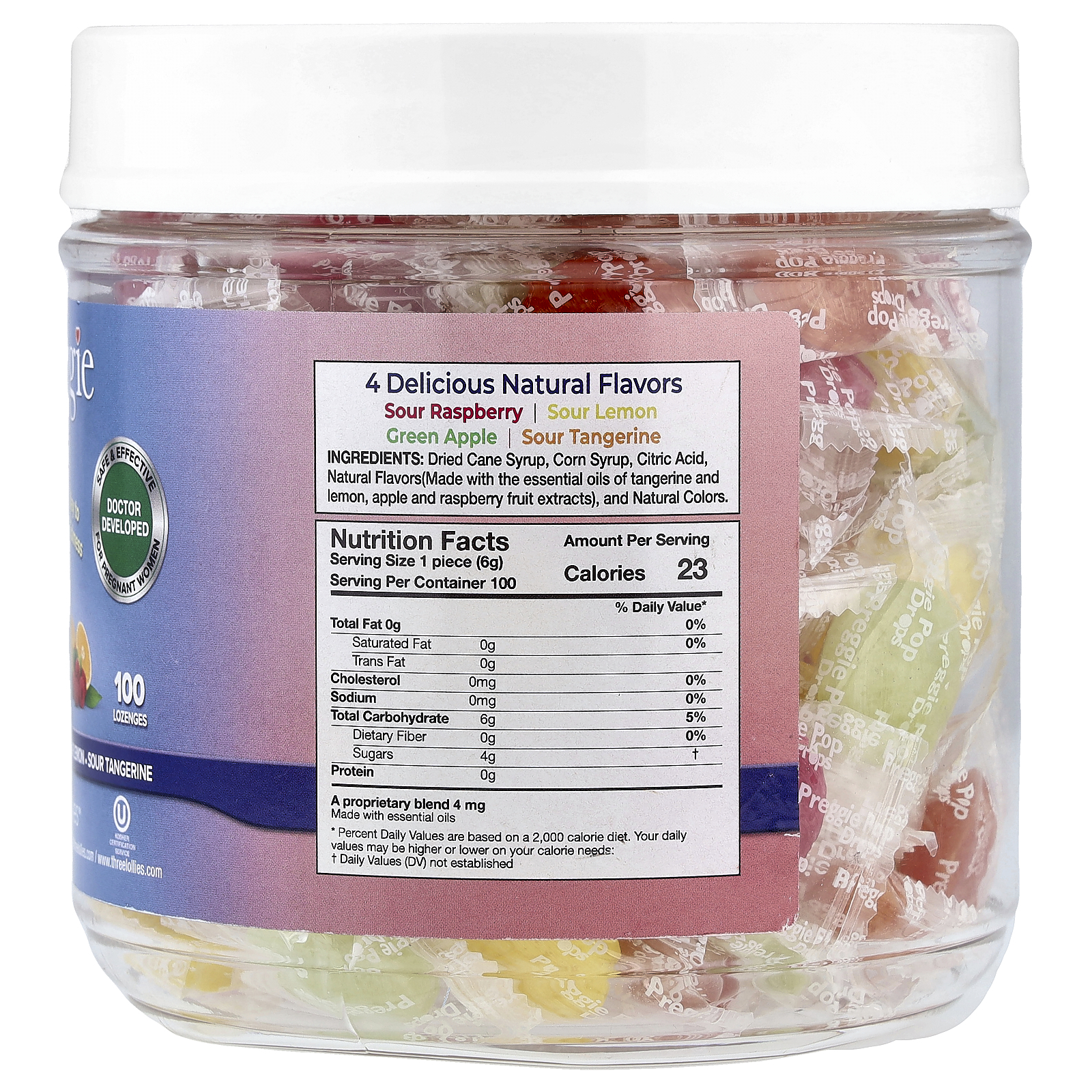Preggie Drops, Assorted, 100 Lozenges