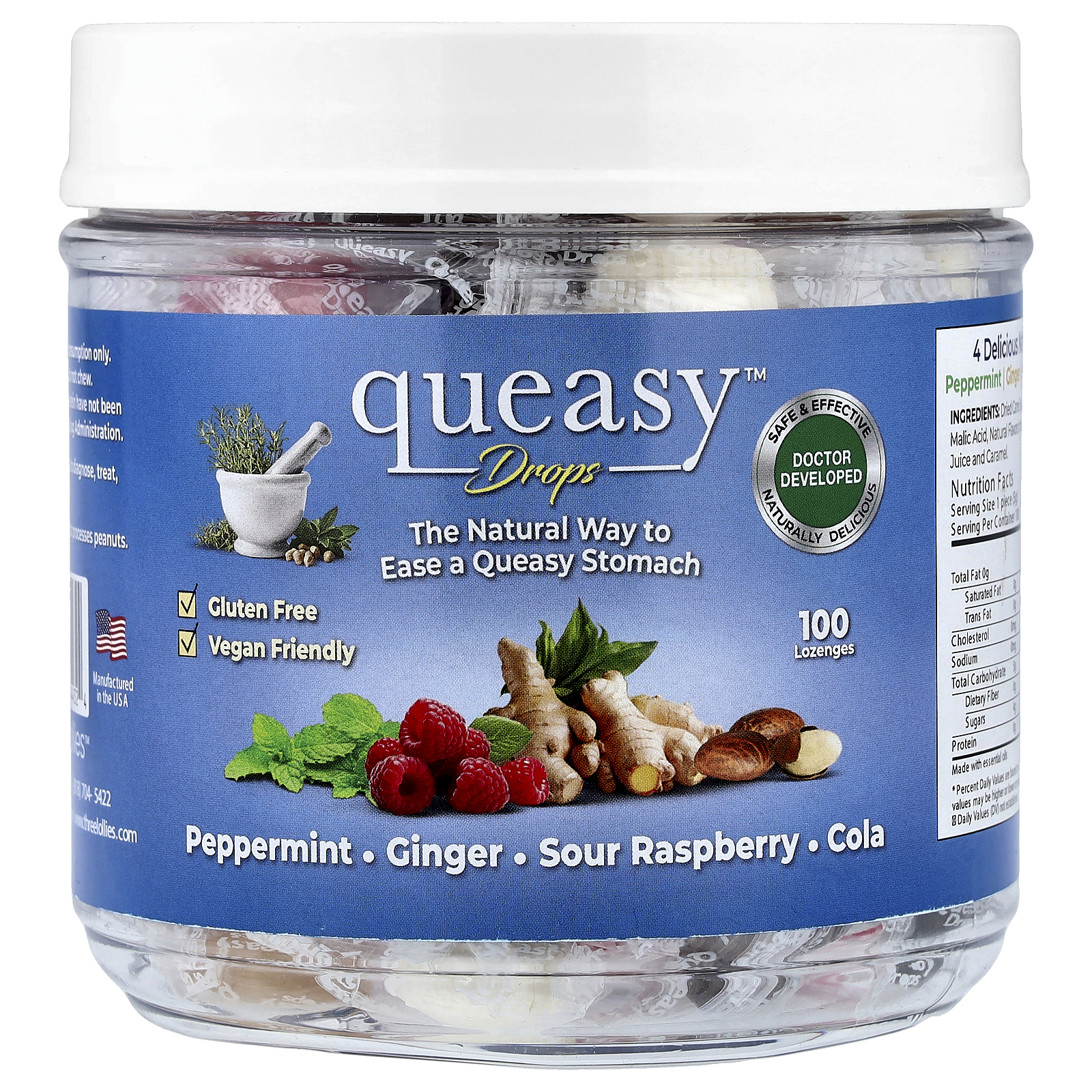 Queasy™ Drops, Assorted, 100 Lozenges