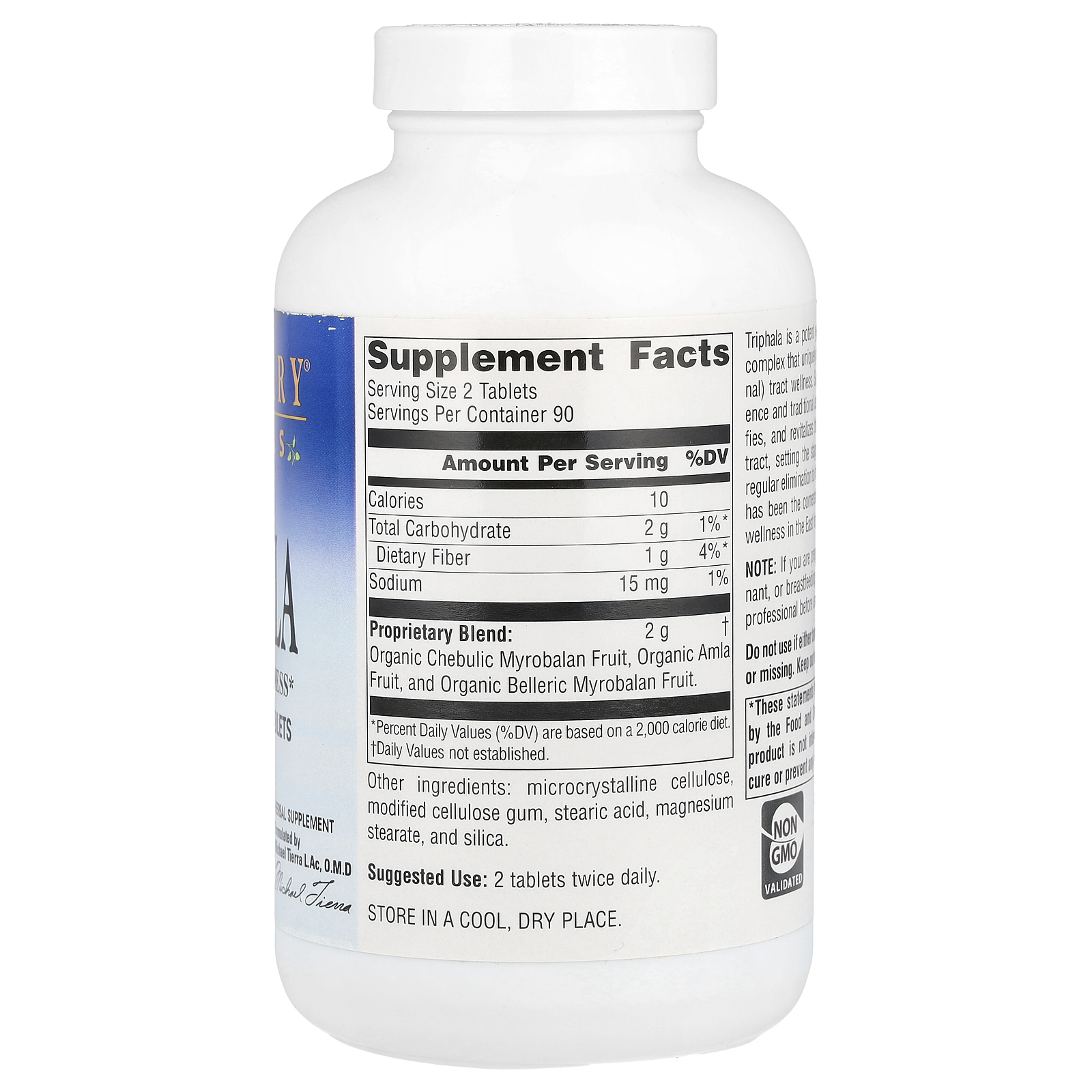 Triphala, 180 Tablets (1,000 mg per Tablet)
