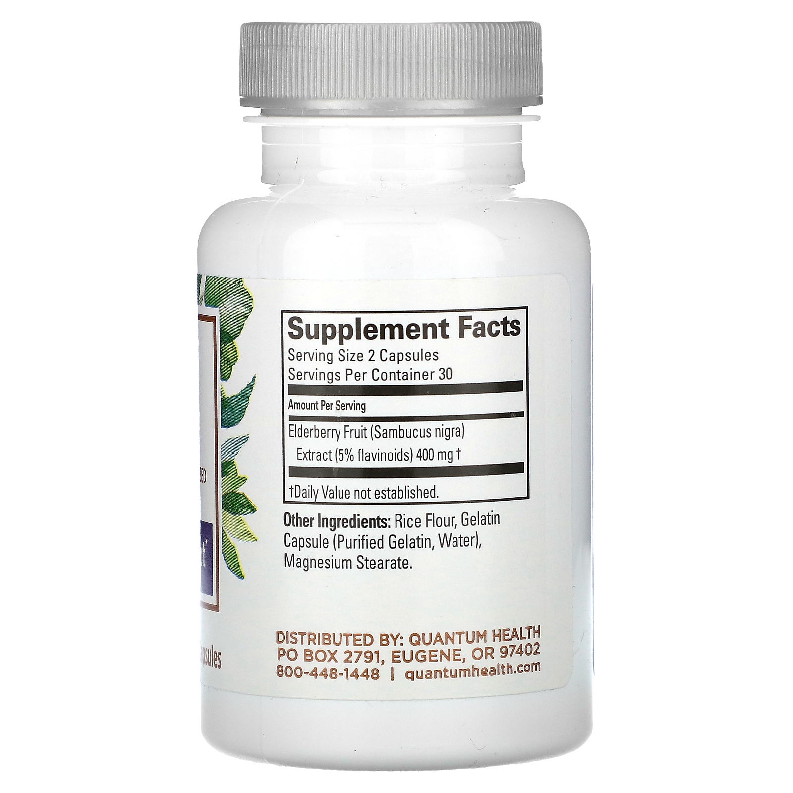Elderberry, 60 Capsules (200 mg per Capsule)