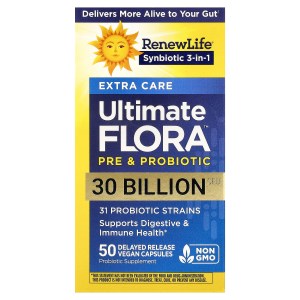 Extra Care, Ultimate Flora™ Pre & Probiotic, 50 Delayed Release Vegan Capsules Extra Care, Ultimate Flora™ Pre & Probiotic, 50 Delayed Release Vegan Capsules