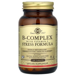 B-Complex with Vitamin C Stress Formula, 100 Tablets B-Complex with Vitamin C Stress Formula, 100 Tablets