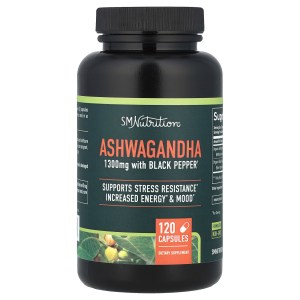 Ashwagandha With Black Pepper, 120 Capsules Ashwagandha With Black Pepper, 120 Capsules
