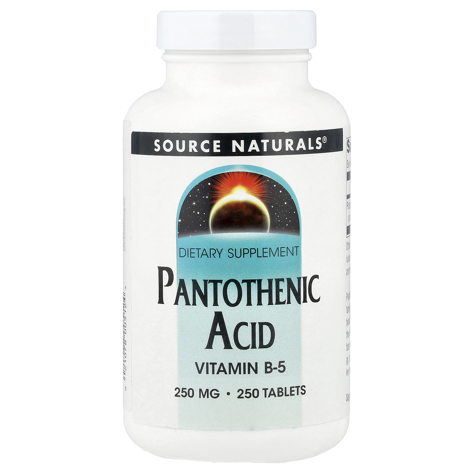 Pantothenic Acid, 250 mg, 250 Tablets