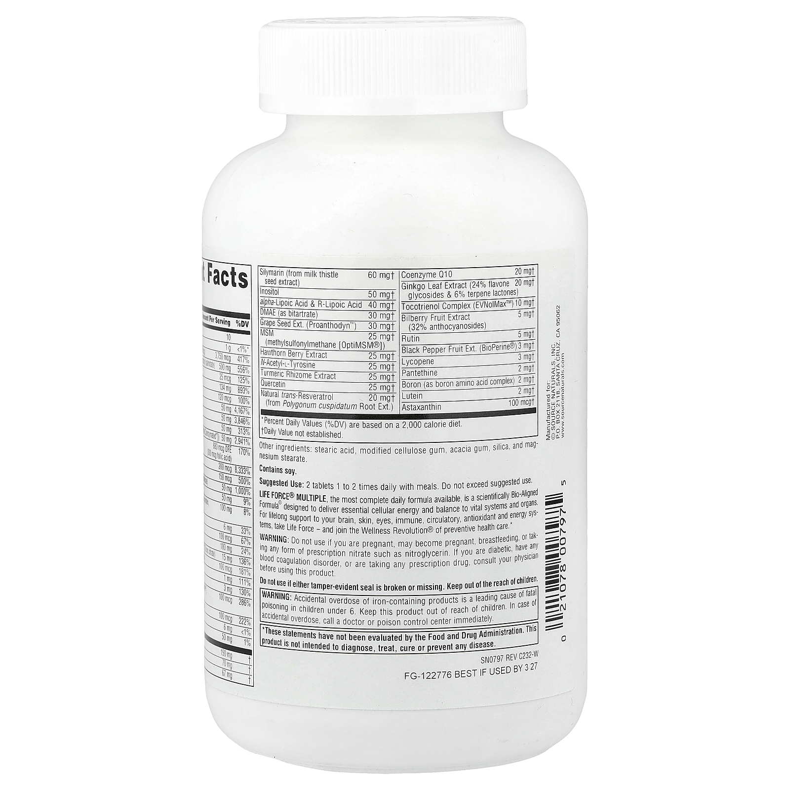 Life Force® Multiple, 120 Tablets
