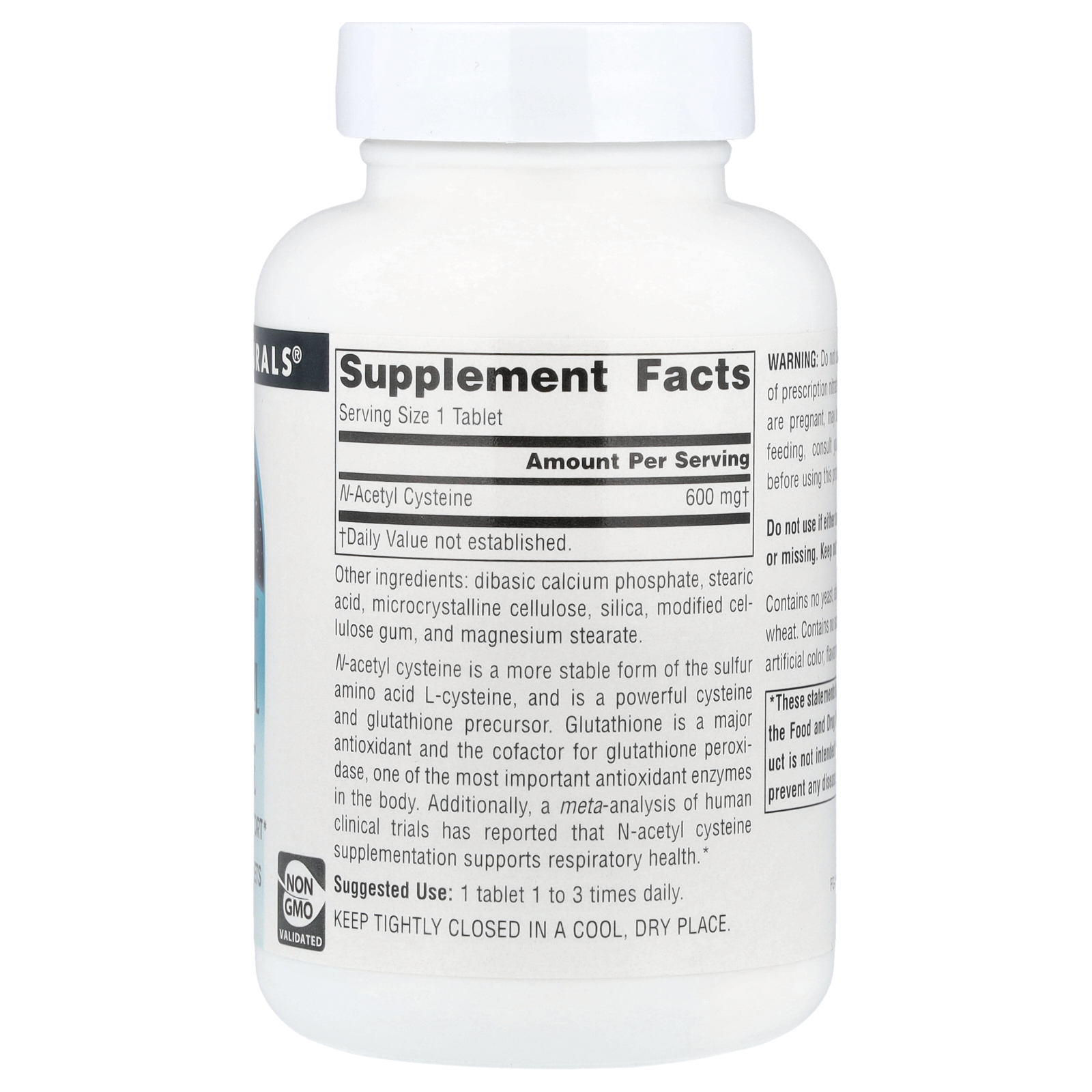 N-Acetyl Cysteine, 600 mg, 120 Tablets