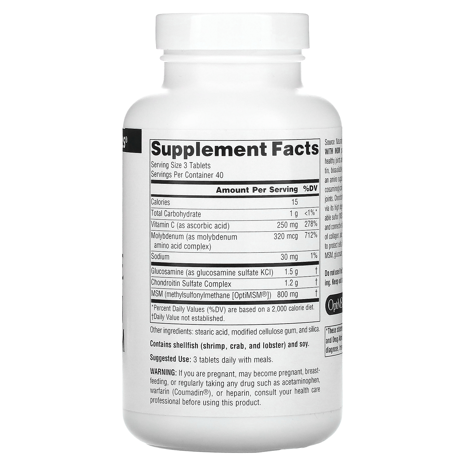 Glucosamine Chondroitin Complex With MSM, 120 Tablets