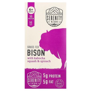 Grass Fed Bison with Kabocha Squash & Spinach, 6+ Months, 6 Pouches, 3.5 oz (99 g) Each Grass Fed Bison with Kabocha Squash & Spinach, 6+ Months, 6 Pouches, 3.5 oz (99 g) Each