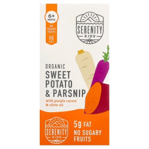 Organic Sweet Potato & Parsnip with Purple Carrot & Olive Oil, 6+ Months, 6 Pouches, 3.5 oz (99 g) Each Organic Sweet Potato & Parsnip with Purple Carrot & Olive Oil, 6+ Months, 6 Pouches, 3.5 oz (99 g) Each