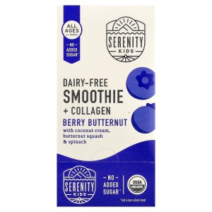 Dairy-Free Smoothie + Collagen, All Ages 6+ Months, Berry Butternut, 6 Pouches, 3.5 oz (99 g) Each Dairy-Free Smoothie + Collagen, All Ages 6+ Months, Berry Butternut, 6 Pouches, 3.5 oz (99 g) Each