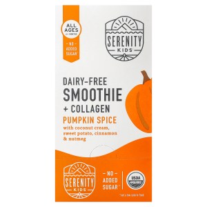 Dairy-Free Smoothie + Collagen, All Ages 6+ Months, Pumpkin Spice, 6 Pouches, 3.5 oz (99 g) Each Dairy-Free Smoothie + Collagen, All Ages 6+ Months, Pumpkin Spice, 6 Pouches, 3.5 oz (99 g) Each