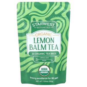 Organic Lemon Balm Tea, 20 Tea Bags, 1.04 oz (30 g) Organic Lemon Balm Tea, 20 Tea Bags, 1.04 oz (30 g)