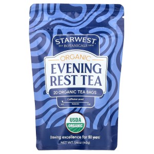 Organic Evening Rest Tea, Caffeine Free, 20 Organic Tea Bags, 1.4 oz (40 g) Organic Evening Rest Tea, Caffeine Free, 20 Organic Tea Bags, 1.4 oz (40 g)