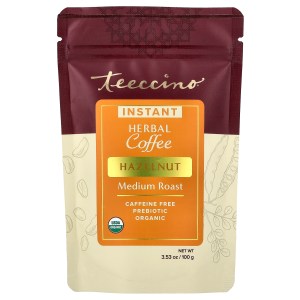 Instant Herbal Coffee, Hazelnut, Medium Roast, Caffeine Free, 3.53 oz (100 g) Instant Herbal Coffee, Hazelnut, Medium Roast, Caffeine Free, 3.53 oz (100 g)