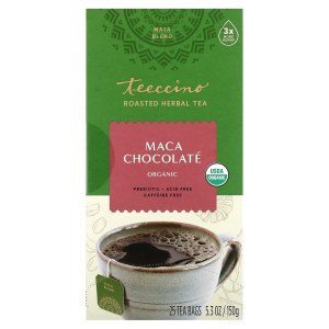 Organic Roasted Herbal Tea, Maca Chocolate, Caffeine Free, 25 Tea Bags, 5.3 oz (150 g) Organic Roasted Herbal Tea, Maca Chocolate, Caffeine Free, 25 Tea Bags, 5.3 oz (150 g)