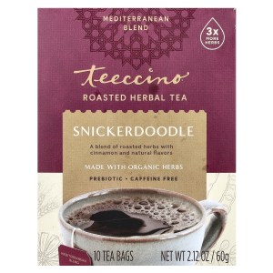 Prebiotic Roasted Chicory Herbal Tea, Snickerdoodle, Caffeine Free, 10 Tea Bags, 2.12 oz (60 g) Prebiotic Roasted Chicory Herbal Tea, Snickerdoodle, Caffeine Free, 10 Tea Bags, 2.12 oz (60 g)