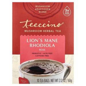 Miraculous Mushrooms™, Roasted Herbal Tea, Lion’s Mane Rhodiola, Rose, Caffeine Free, 10 Tea Bags, 2.12 oz (60 g) Miraculous Mushrooms™, Roasted Herbal Tea, Lion’s Mane Rhodiola, Rose, Caffeine Free, 10 Tea Bags, 2.12 oz (60 g)
