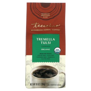 Organic Mushroom Herbal ‘Coffee’, Tremella Tulsi, Medium Roast, Caffeine Free, 10 oz (284 g) Organic Mushroom Herbal ‘Coffee’, Tremella Tulsi, Medium Roast, Caffeine Free, 10 oz (284 g)