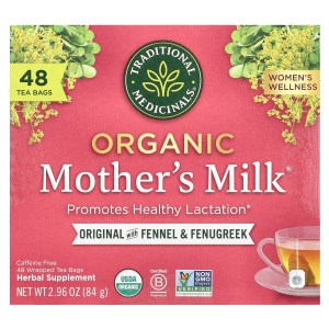 Organic Mother’s Milk®, Original with Fennel & Fenugreek, Caffeine Free, 48 Wrapped Tea Bags, 2.96 oz (84 g) Organic Mother’s Milk®, Original with Fennel & Fenugreek, Caffeine Free, 48 Wrapped Tea Bags, 2.96 oz (84 g)