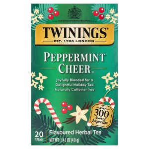 Flavored Herbal Tea, Peppermint Cheer, Caffeine Free, 20 Tea Bags, 1.41 oz (40 g) Flavored Herbal Tea, Peppermint Cheer, Caffeine Free, 20 Tea Bags, 1.41 oz (40 g)