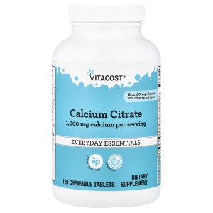 Calcium Citrate, Natural Orange, 120 Chewable Tablets Calcium Citrate, Natural Orange, 120 Chewable Tablets