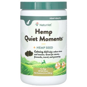 Hemp Quiet Moments + Hemp Seed, For Dogs, 60 Soft Chews, 6.3 oz (180 g) Hemp Quiet Moments + Hemp Seed, For Dogs, 60 Soft Chews, 6.3 oz (180 g)