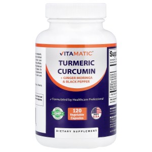 Turmeric Curcumin + Ginger Moringa & Black Pepper, 120 Vegetable Capsules Turmeric Curcumin + Ginger Moringa & Black Pepper, 120 Vegetable Capsules