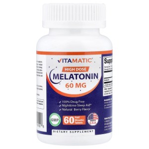 High Dose Melatonin, Natural Berry, 60 mg, 60 Fast Dissolve Tablets High Dose Melatonin, Natural Berry, 60 mg, 60 Fast Dissolve Tablets