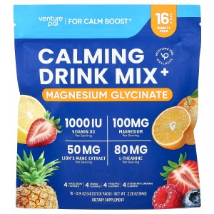Calming Drink Mix+, Magnesium Glycinate, Variety, 16 Stick Packs, 0.21 oz (6 g) Each Calming Drink Mix+, Magnesium Glycinate, Variety, 16 Stick Packs, 0.21 oz (6 g) Each