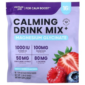 Calming Drink Mix+, Magnesium Glycinate, Mixed Berry, 16 Stick Packs, 0.14 oz (4 g) Each Calming Drink Mix+, Magnesium Glycinate, Mixed Berry, 16 Stick Packs, 0.14 oz (4 g) Each