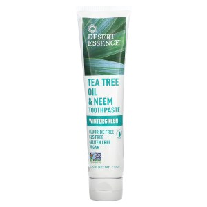 Tea Tree Oil & Neem Toothpaste, Wintergreen, 6.25 oz (176 g) Tea Tree Oil & Neem Toothpaste, Wintergreen, 6.25 oz (176 g)