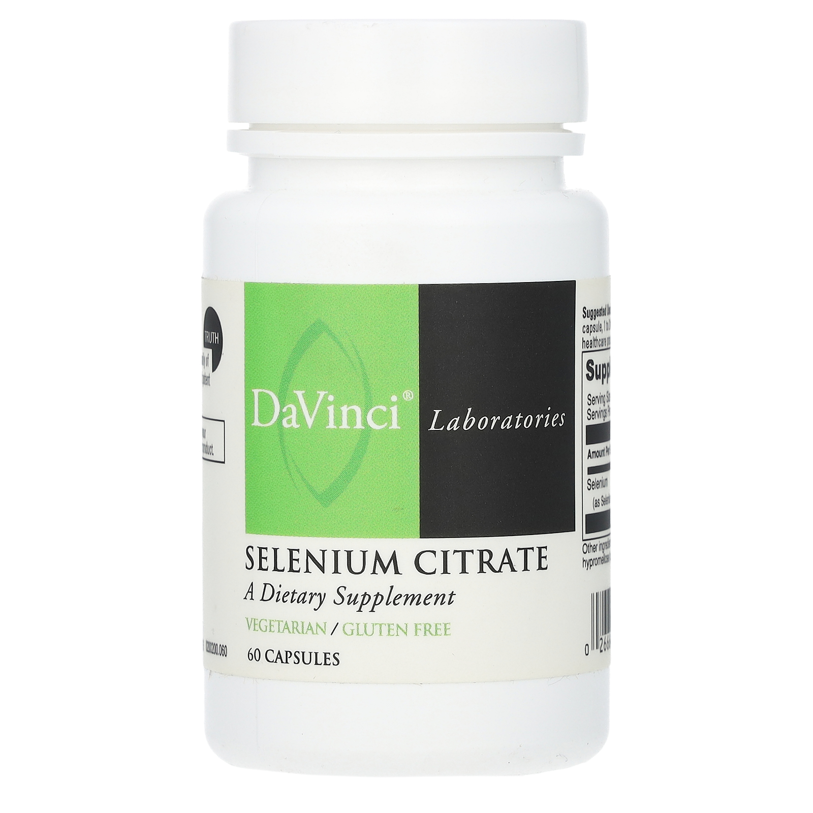 Selenium Citrate, 200 mcg , 60 Capsules