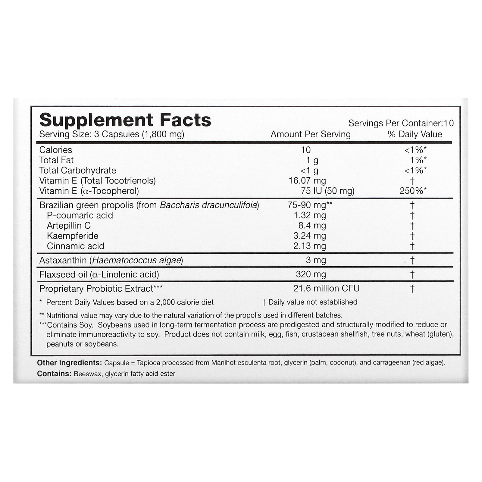 Propolis Plus®, 30 Capsules